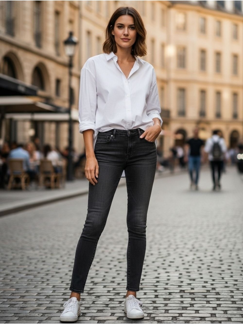 Ag Adriano Goldschmied High Rise The Farrah Ankle Skinny Black Jeans Size 26R